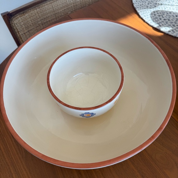 ⚡️SOLD⚡️ Vintage Santa Fé Brand Ceramic Southwestern Chips And Salsa Bowl Set - Picture 3 of 10